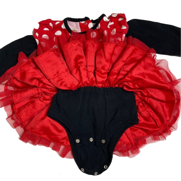 Minnie Disney Red Polka Dot One Piece Dress 12M/1Y - Picture 3 of 4